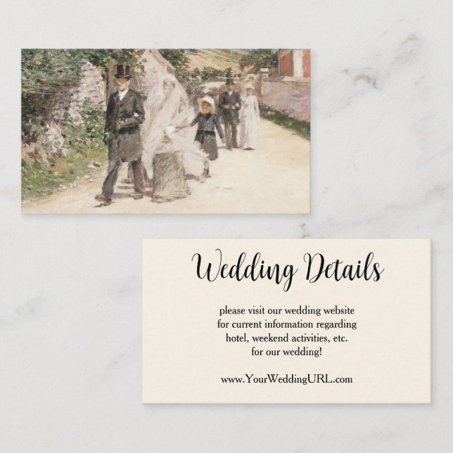 Wedding March by Robinson, Impressionism Wedding Enclosure Card (Front/Back)