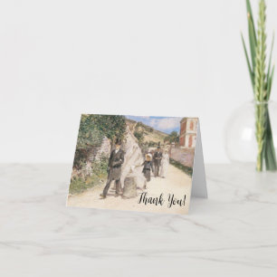 Wedding March by Robinson, Impressionism Wedding Thank You Card