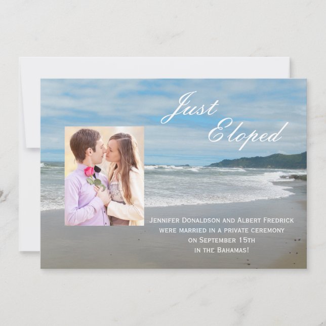 Wedding Marriage Elopement Announcement Invitation (Front)