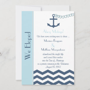Wedding Marriage Elopement Announcement Invitation