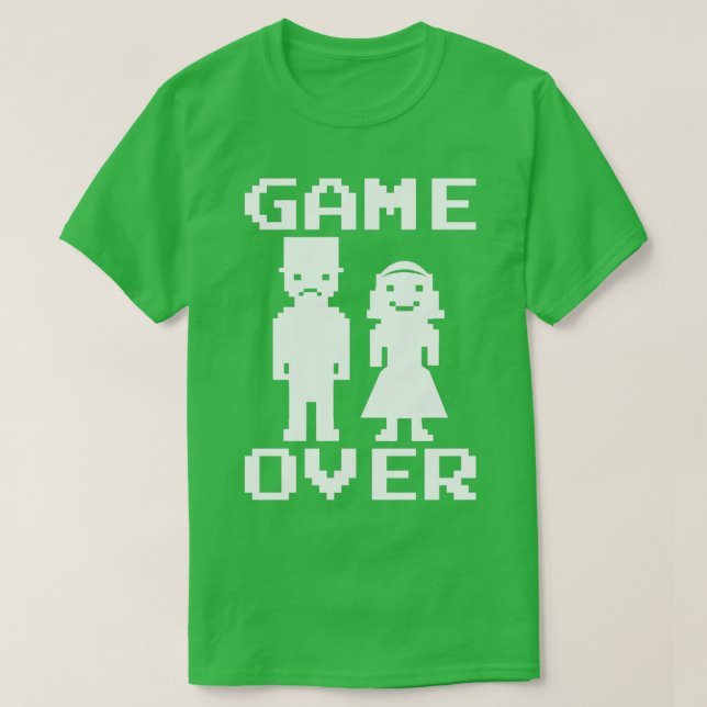 Wedding Marriage Game Over Bride Groom T-Shirt (Design Front)