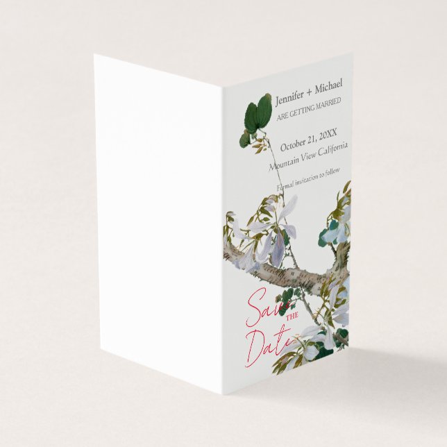 Wedding Marriage Minimalist Calligraphy Floral  (Outside)