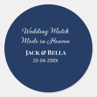 Wedding Match made in heaven wedding favours blue
