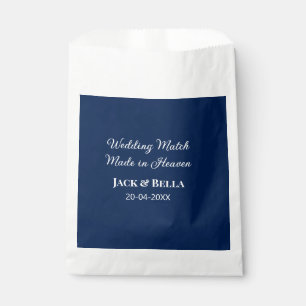 Wedding Match made in heaven wedding favours blue Favour Bags