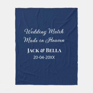 Wedding Match made in heaven wedding favours blue  Fleece Blanket