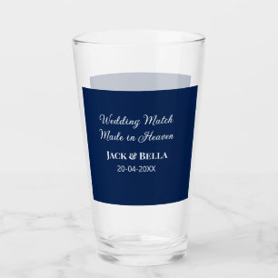 Wedding Match made in heaven wedding favours blue  Glass