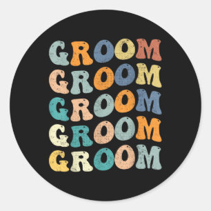 Wedding Matching Gifts Matching Getting Ready Brid Classic Round Sticker