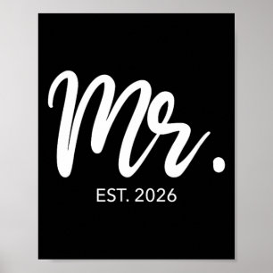 Wedding Matching Gifts Mr Est 2026 Groom Poster