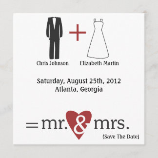 Wedding Math Save The Date