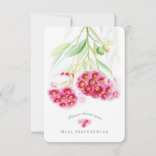 Wedding meal choice floral gumtree reply cards