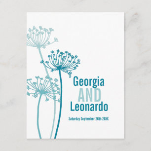 Wedding meal preference chervil graphic flower enclosure card