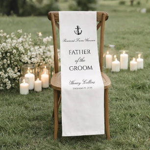 Wedding Memorial Anchor Symbol Father Of The Groom Short Table Runner