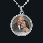 Wedding Memorial Father Photo Bouquet Charm Sterling Silver Necklace<br><div class="desc">Personalise this charm with a photograph of your dad so you can carry him with you on your wedding day. You could wear it as a necklace or use a ribbon to add it as a bouquet charm.</div>