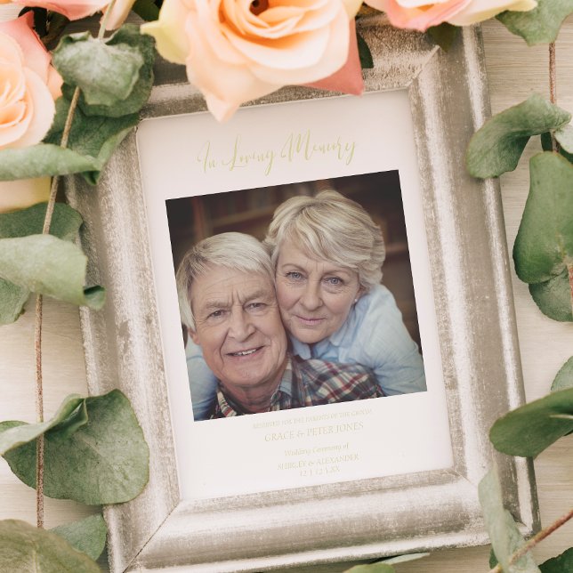 Wedding Memorial Reserved Seat Loved Ones Couple Poster (Creator Uploaded)