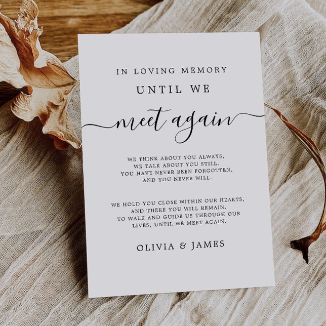 Wedding Memorial Table Sign | In Loving Memory (Wedding Memorial Table Sign | In Loving Memory)