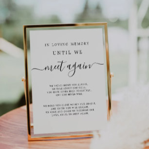 Wedding Memorial Table Sign   In Loving Memory