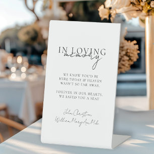 Wedding, Memorial, White, Pedestal Sign