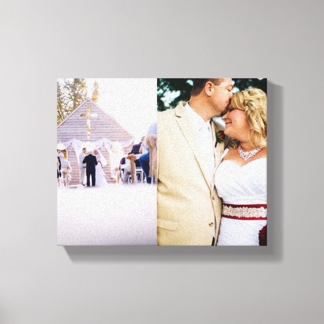 Wedding Memories Bride Groom Wrapped Canvas (Front)
