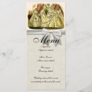 Wedding Menu Antique Bridesmaids