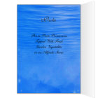 Wedding Menu Blue and Pink  Flowers