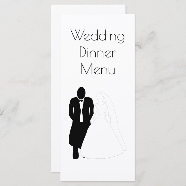 Wedding Menu Bride Groom (Front/Back)