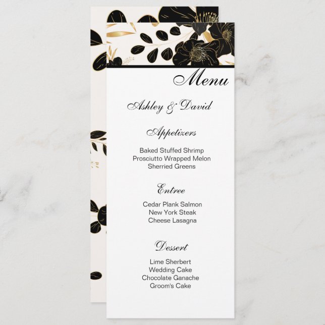 Wedding Menu Card (Front/Back)