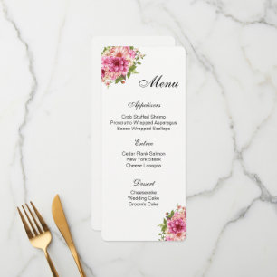 Wedding Menu Card