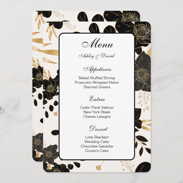 Wedding Menu Card (Front/Back)