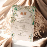 Wedding Menu Daisies Art Nouveau by Mucha Invitation<br><div class="desc">Menu Card in Art Nouveau style for your vintage-themed wedding by Alphonse Mucha in a floral, romantic, and whimsical design. Victorian flourishes complement classic art deco fonts. Please enter your custom information, and you're done. If you wish to change the design further, click the blue "Customise It" button. Thank you...</div>