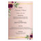 Wedding Menu florals burgundy rose gold elegant