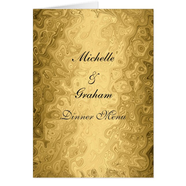 Wedding Menu Gold (Front)