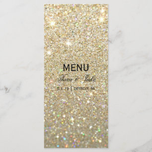 Wedding Menu - Gold Glit Fab