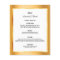 Wedding Menu gold metallic white glam elegant