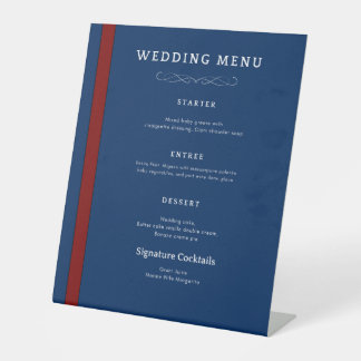 Wedding Menu Sign
