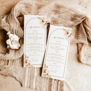 Wedding Menu + Thank You Note   Boho Napkin Note
