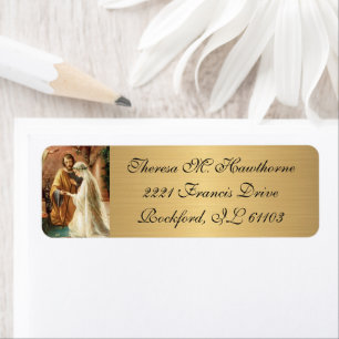 Wedding Metallic Elegant Gold Virgin Mary Joseph