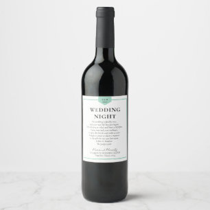 Wedding Milestone WEDDING NIGHT Wine Label