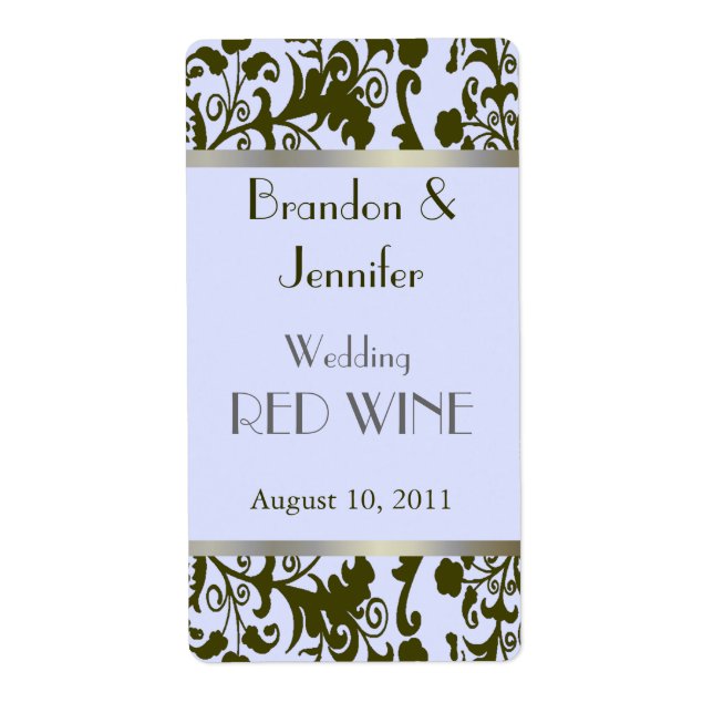 Wedding Mini Wine Labels (Front)