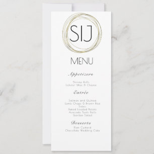 Wedding Minimalist Circular Rim Logo Wedding Menu
