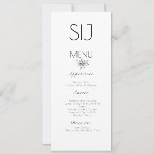 Wedding Minimalist Dandelion Logo Wedding Menu