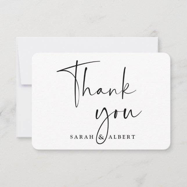 Wedding minimalist thank you card (Front)