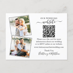 Wedding Minimalist Website 2 Photo Enclosure Card