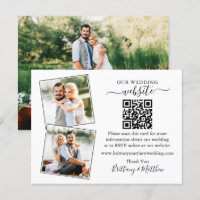 Wedding Minimalist Website 3 Photo Enclosure Card