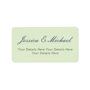 Wedding Modern Elegant Plain Simple Professional Label