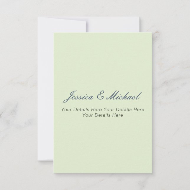 Wedding Modern Elegant Plain Simple Professional RSVP Card (Front)