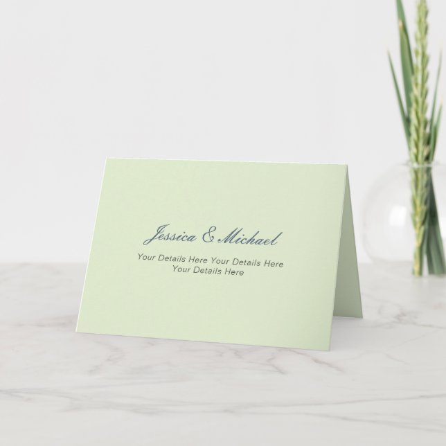 Wedding Modern Elegant Plain Simple Professional Thank You Card (Front)
