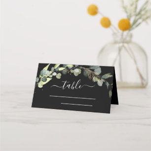 Wedding Modern Eucalyptus Greenery Succulent Place Card