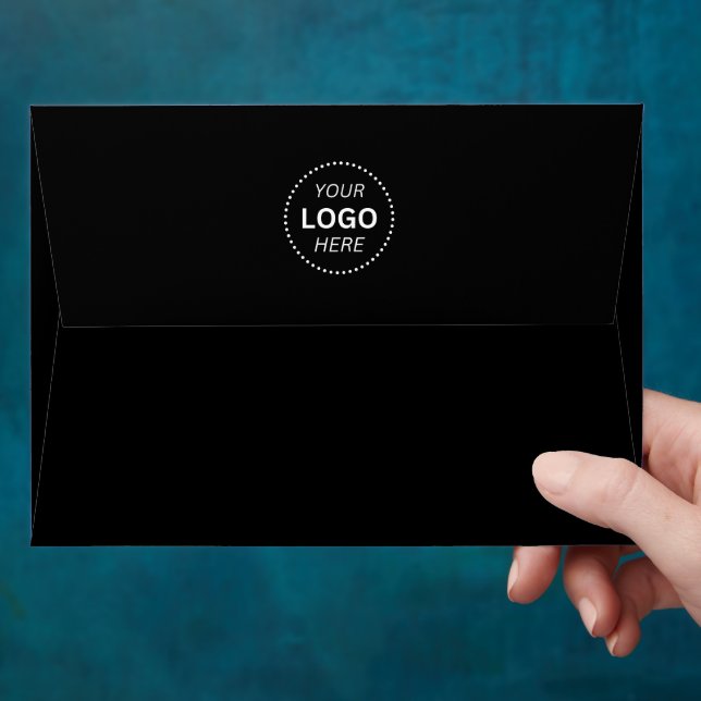 Wedding Modern Minimalist Elegant Chic Logo Envelope (Hand)