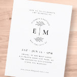 Wedding Modern Minimalist Elegant Chic Simple Postcard<br><div class="desc">Composed of  sans serif and serif typography. All against a backdrop of pure white. These elements are modern,  simple,  and chic.

This is designed by White Paper Birch Co. exclusive for Zazzle.

Available here:
http://www.zazzle.com/store/whitepaperbirch</div>