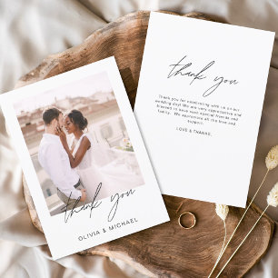 Wedding Modern Minimalist Thank You Cards